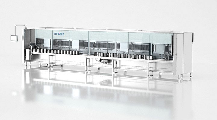 Auf dem Bild ist die Dosieranlage CONCORDIA I von FRICKE zu sehen. Sie ist modular aufgebaut und für präzise, automatisierte Dosierprozesse ausgelegt.