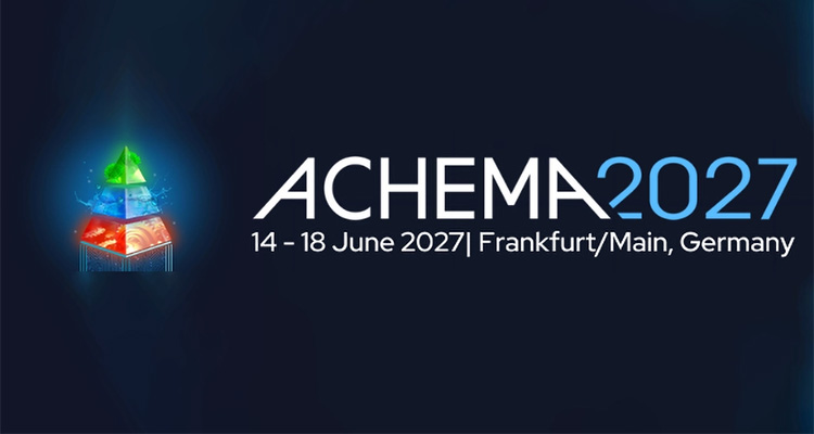 Ein Logo für die Messe Achema 2027, vom 14. bis 18. Juni 2027 in Frankfurt/Main. 