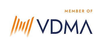A stylized VDMA logo that combines the terms ‘Mitglied’ and ‘Member’ in different fonts.